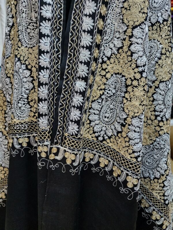 Paisley Embroidered Pashmina Full Size Shawl Beautiful Gift for Her 90*45 in - Image 5