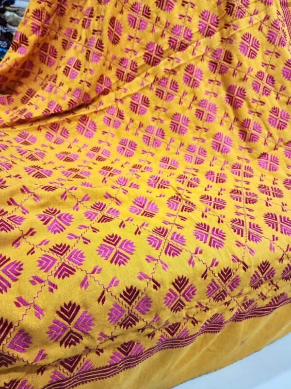 Phulkari Full Size Shawl | Handmade Khaddar Jaal Bagh Winter Shawl Perfect Gift - Image 5