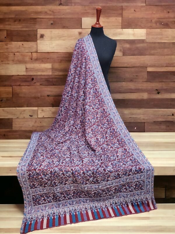 Kani Shawl Weaved Jamawar Toosh Shawl Made in Kashmir Full Size Shawl Perfect Gift - Image 8