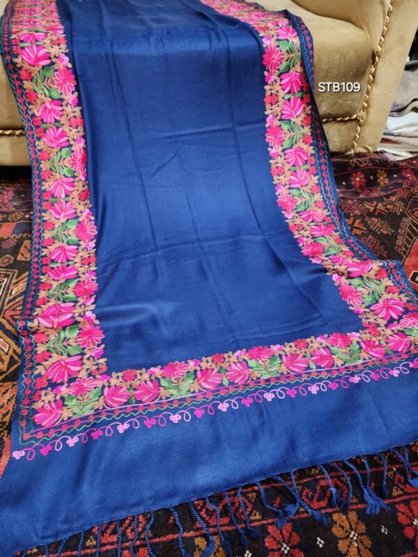 Pashmina Stole | Aari Border Embroidery 4 Side Border Perfect Gift - Image 2