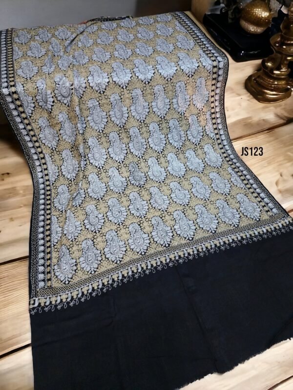 Paisley Embroidered Pashmina Full Size Shawl Beautiful Gift for Her 90*45 in - Image 6