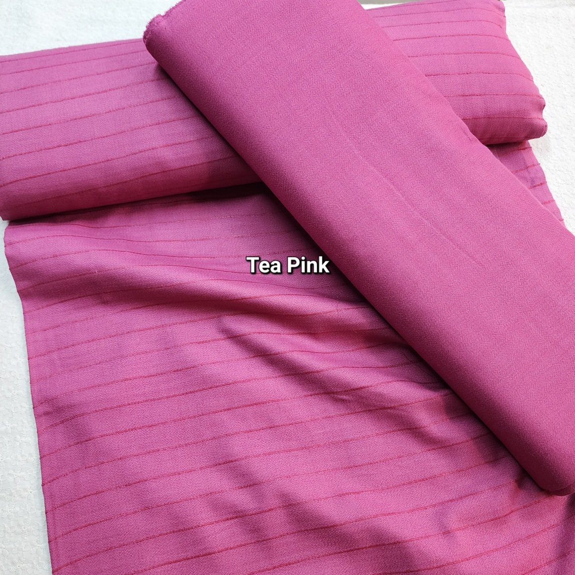 Velvet Lining Suit Marina Wool | Perfect Winter Fabric 6 Yards | Tea Pink