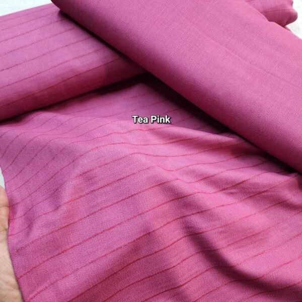 Velvet Lining Suit Marina Wool | Perfect Winter Fabric 6 Yards | Tea Pink - Image 3