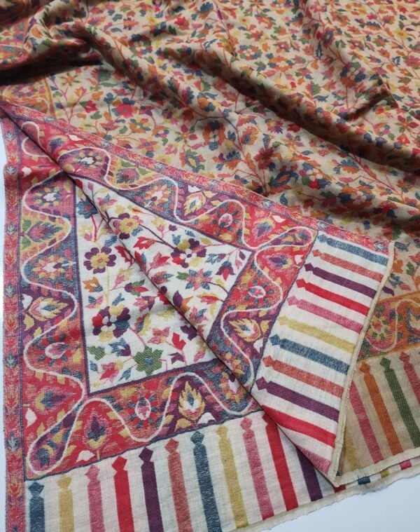 Reversible Kani Shawl Weaved Jamawar Toosh Shawl Made in Kashmir Perfect Gift - Image 4