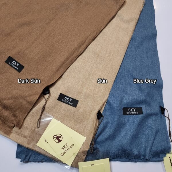 Sky Cashmere Pashmina Stole Soft and Fine Material Perfect for Gifts | Blue Grey - Image 5