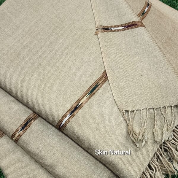 Gents Shawl | Pure and Fine and Soft Islampur Swat Khaddi Made Shawl Perfect Gift Skin Natural - Image 2