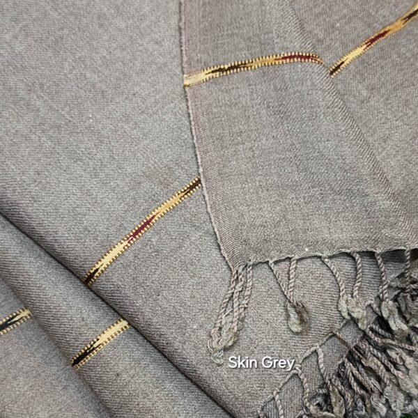 Gents Shawl | Pure and Fine and Soft Islampur Swat Khaddi Made Shawl Perfect Gift Skin Grey - Image 2