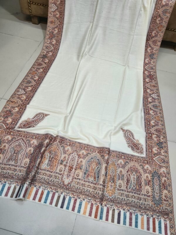 Kani Border Shawl Floral Design, New Arrival For Wedding Season Perfect Gift 80*40 inches - Image 4