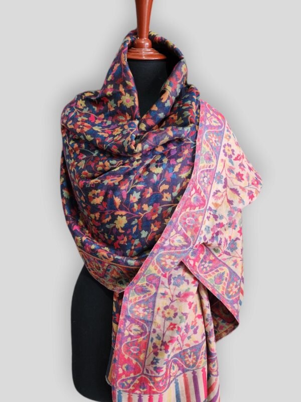 Reversible Kani Shawl Weaved Jamawar Toosh Shawl Made in Kashmir Perfect Gift - Image 3