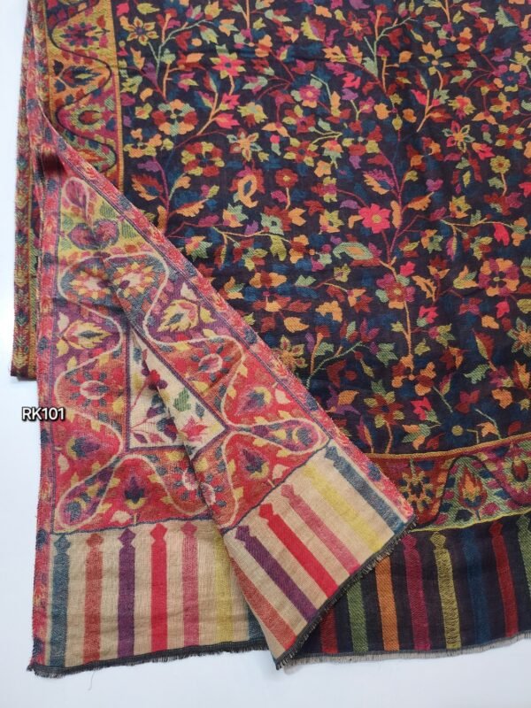 Reversible Kani Shawl Weaved Jamawar Toosh Shawl Made in Kashmir Perfect Gift - Image 2