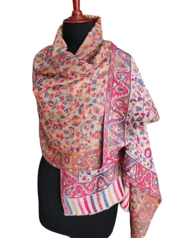Reversible Kani Shawl Weaved Jamawar Toosh Shawl Made in Kashmir Perfect Gift - Image 2