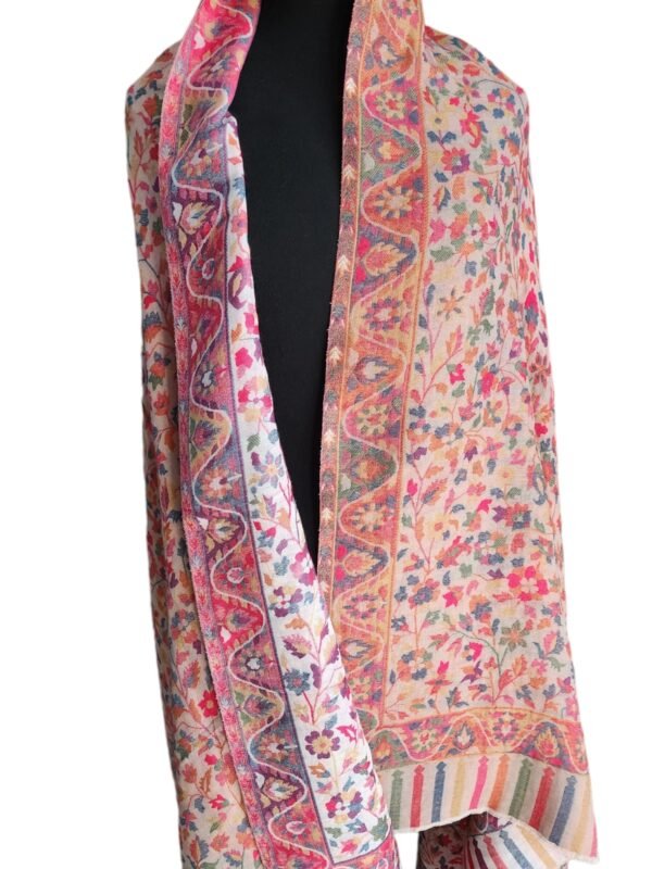 Reversible Kani Shawl Weaved Jamawar Toosh Shawl Made in Kashmir Perfect Gift - Image 3