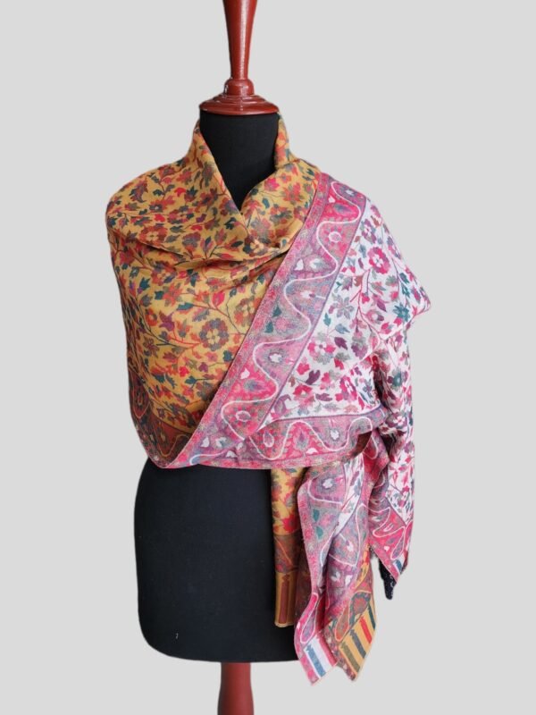 Reversible Kani Shawl Weaved Jamawar Toosh Shawl Made in Kashmir Perfect Gift - Image 2