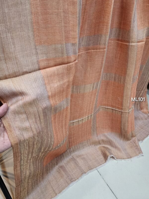 Moonlight Self Toosh Shawl Made in Kashmir Golden Moonlight Perfect Gift For Winters | Peach - Image 3