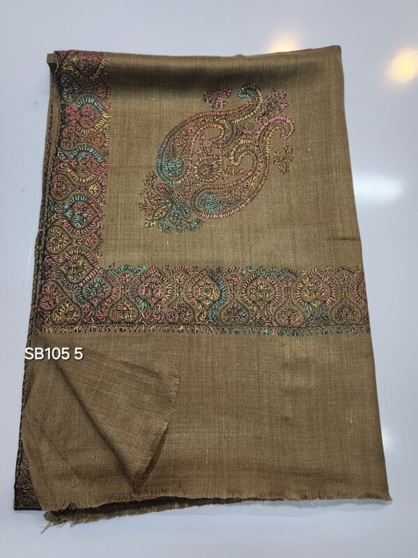 Pashmina Stole | Print and Embroidery SALE Price Perfect Gift Dark Skin