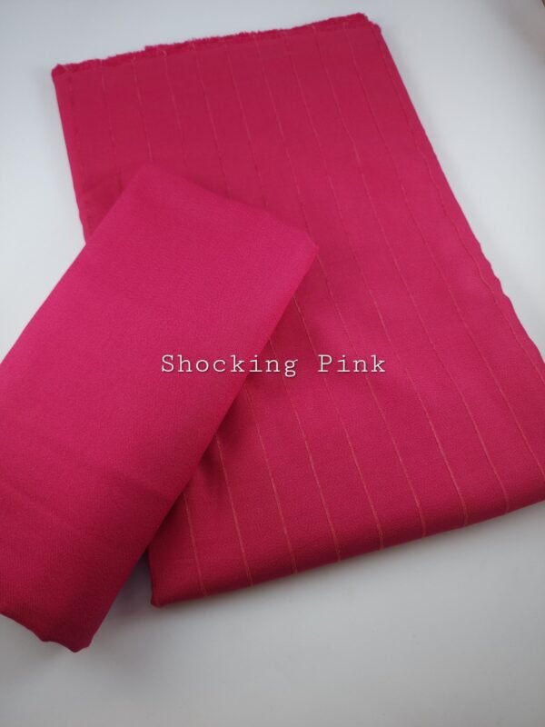 Velvet Lining Suit Marina Wool | Perfect Winter Fabric 6 Yards | Shocking Pink