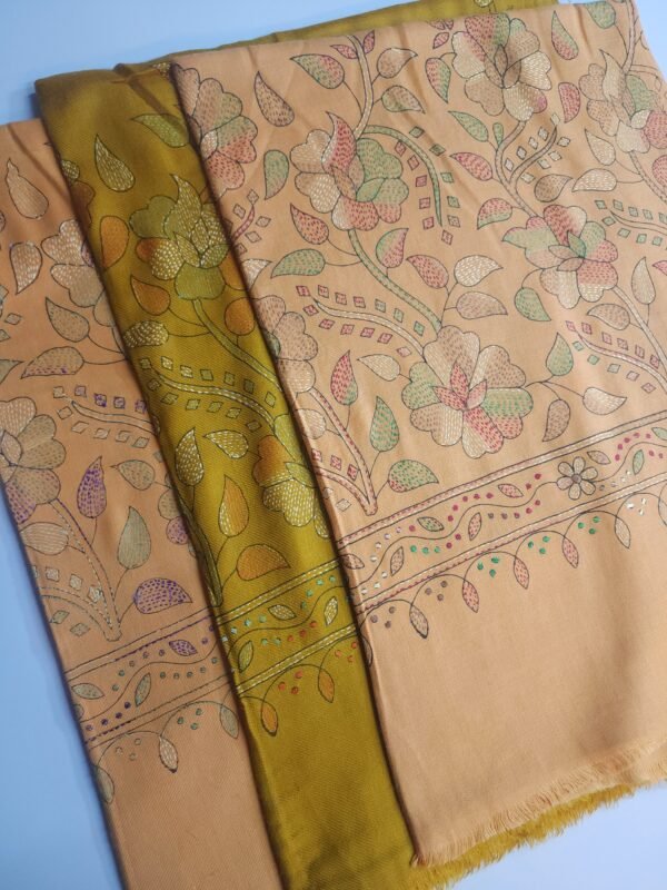 Pashmina Stole | Hand Embroidery on Fine Pashmina Perfect Gift Made in Pakistan - Image 2