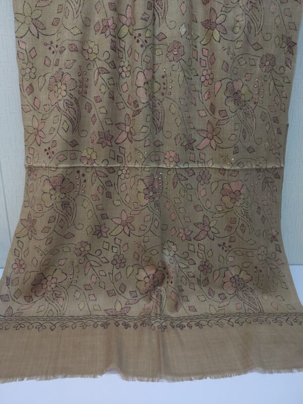 Pashmina Stole | Hand Embroidery Full Embroidery on Fine Pashmina Perfect Gift Made in Pakistan - Image 3