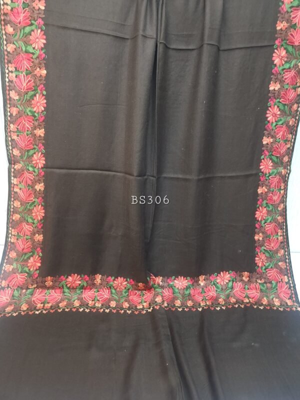 Kashmiri Shawl | Fine Pashmina Aari 4 Side Border Shawl Gift Item - Image 2