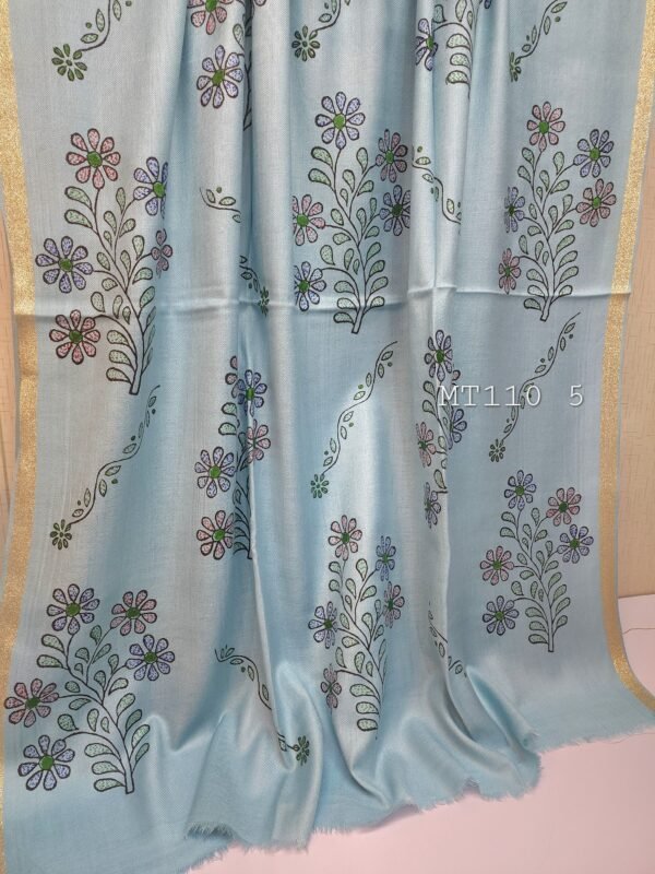 Pashmina Handmade Full Embroidered Shawl Perfect For Gifts - Image 2