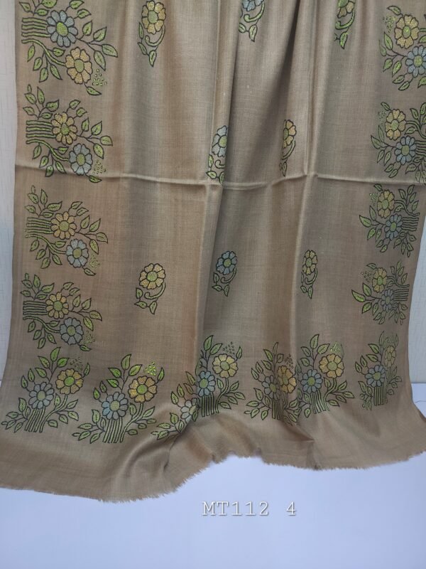 Pashmina Handmade Full Embroidered Shawl Perfect For Gifts - Image 2