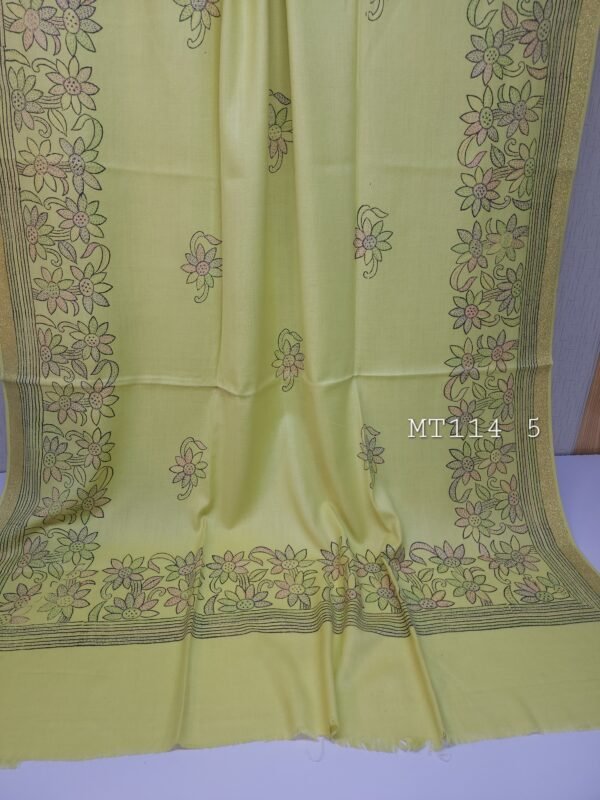 Pashmina Handmade Full Embroidered Shawl Perfect For Gifts - Image 2