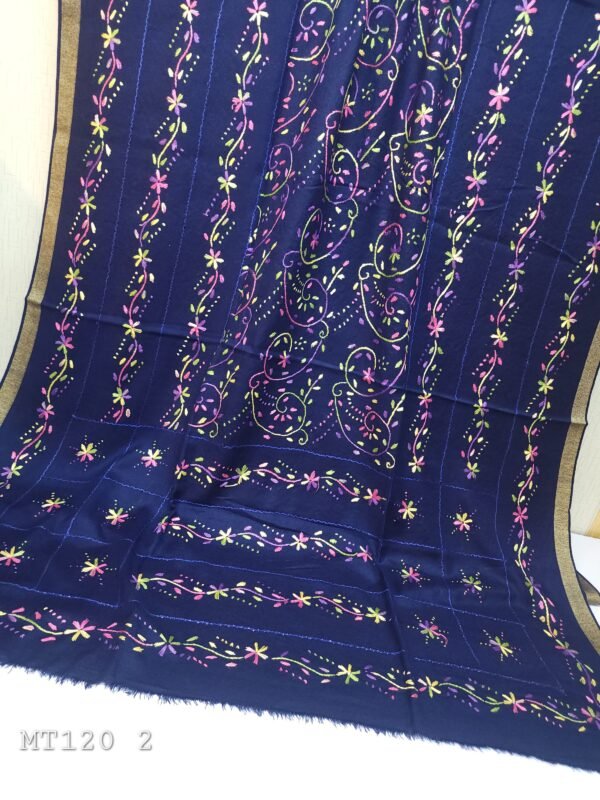 Pashmina Handmade Full Embroidered and Tarkashi Work Shawl Perfect For Gifts - Image 2