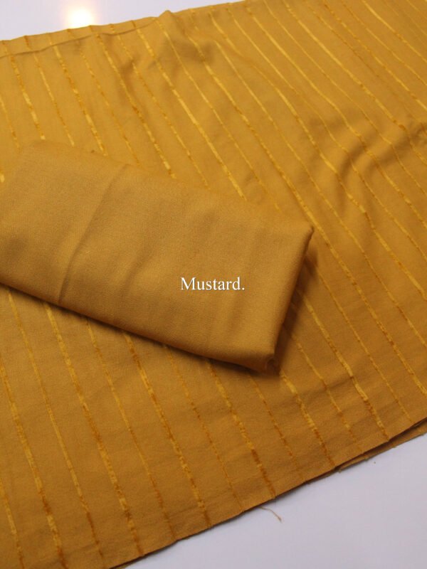 Velvet Lining Suit Marina Wool | Perfect Winter Fabric 6 Yards | Mustard - Image 2