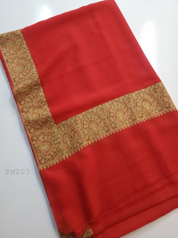 Pashmina Shawl | Papermache Border Embroidery - Image 3