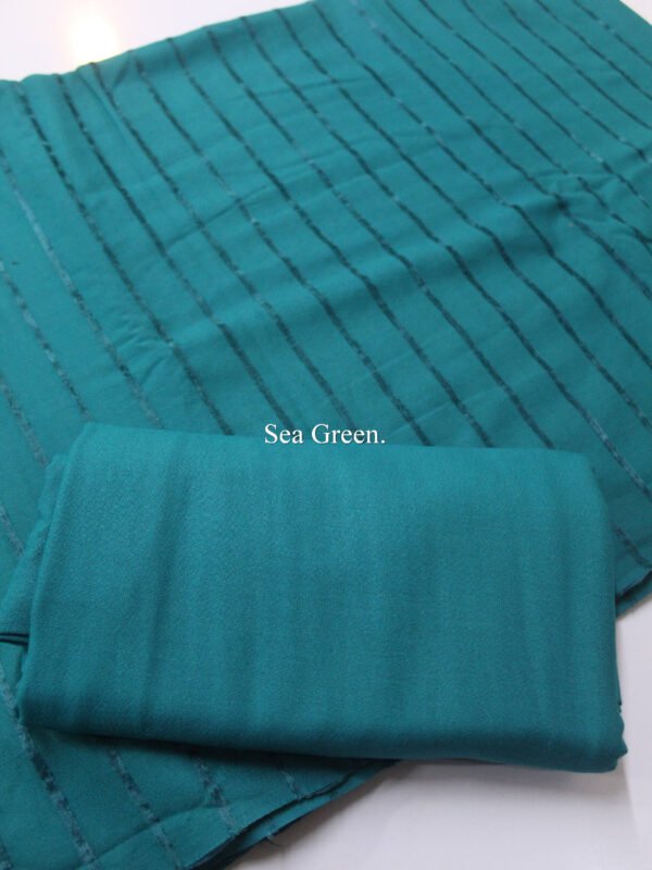 Velvet Lining Suit Marina Wool | Perfect Winter Fabric 6 Yards | Sea Green - Image 2