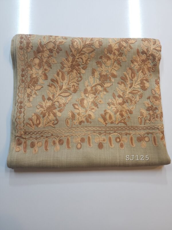 Pashmina Stole Full Embroidery Kashmiri Work in Sale Price perfect Gift 80x28 inches - Image 2