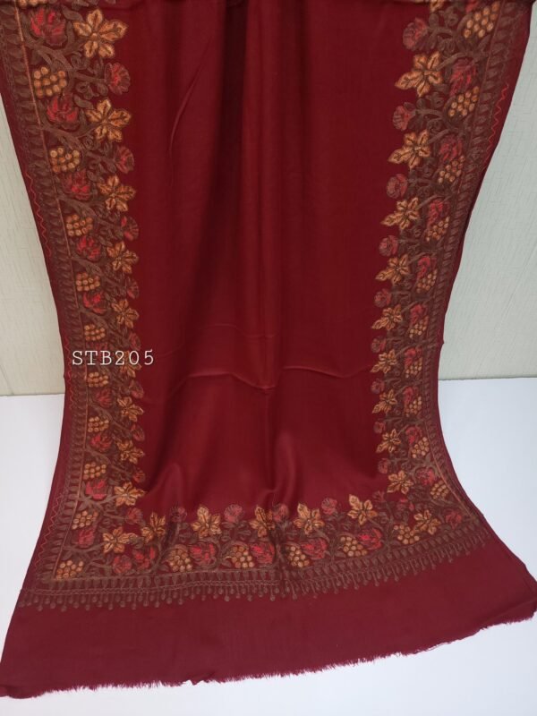 Pashmina Stole | Aari Border Embroidery 4 Side Border Perfect Gift - Image 2