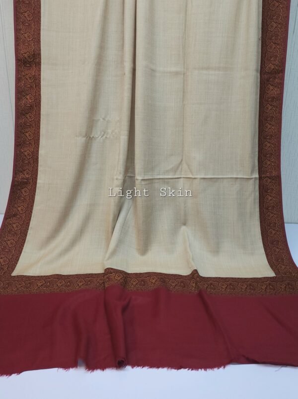 Kani Border Pashmina Shawl | Perfect Gift Item in Sale Price | Light Skin