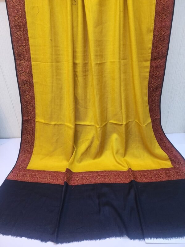 Kani Border Pashmina Shawl | Perfect Gift Item in Sale Price | Yellow