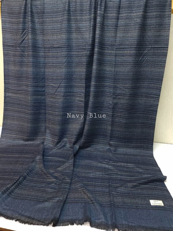 Sky Cashmere Lining Design Pashmina Full Size Shawl Perfect Soft Material for Winter | Navy Blue