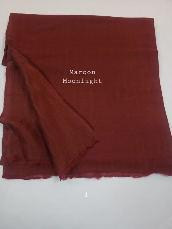 Moonlight Plain Toosh Shawl Made in Kashmir | Maroon