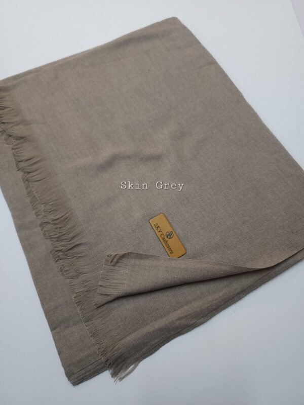 Plain Stole Sky Cashmere Soft Like Toosh Stole in Large Size | Perfect Gift | Skin Grey