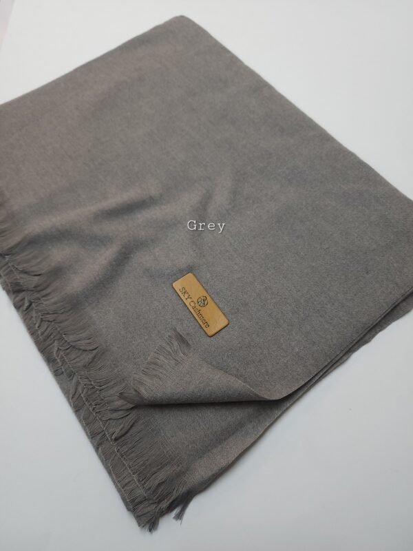 Plain Stole Sky Cashmere Soft Like Toosh Stole in Large Size | Grey