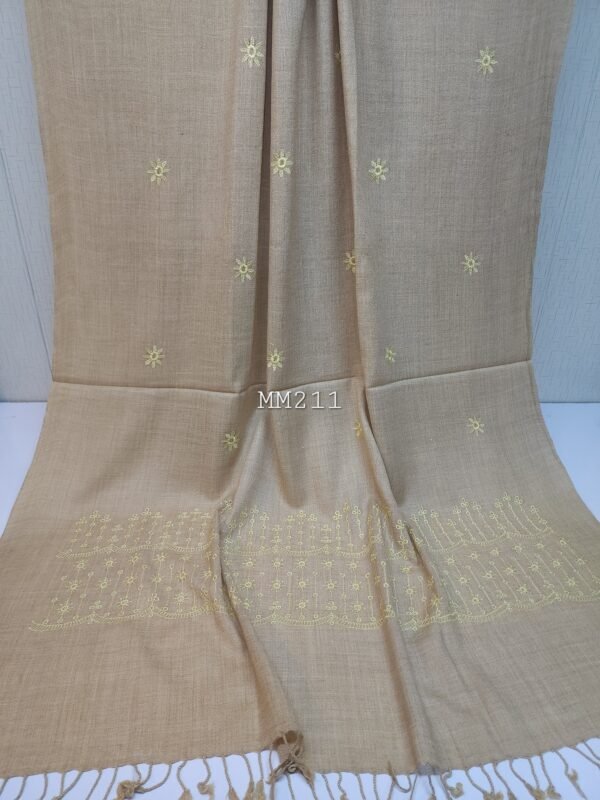 Swat Woolen Shawl | Beautiful Islampur Machine Embroidered Shawl 2.5 Yards Perfect Gift - Image 2