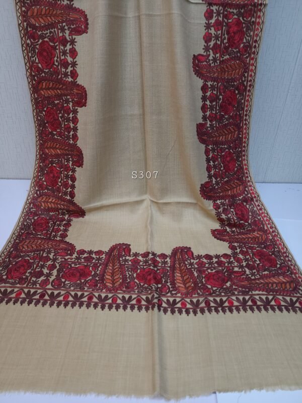 Pashmina Stole | Aari Border Embroidery 4 Side Border Perfect Gift - Image 2