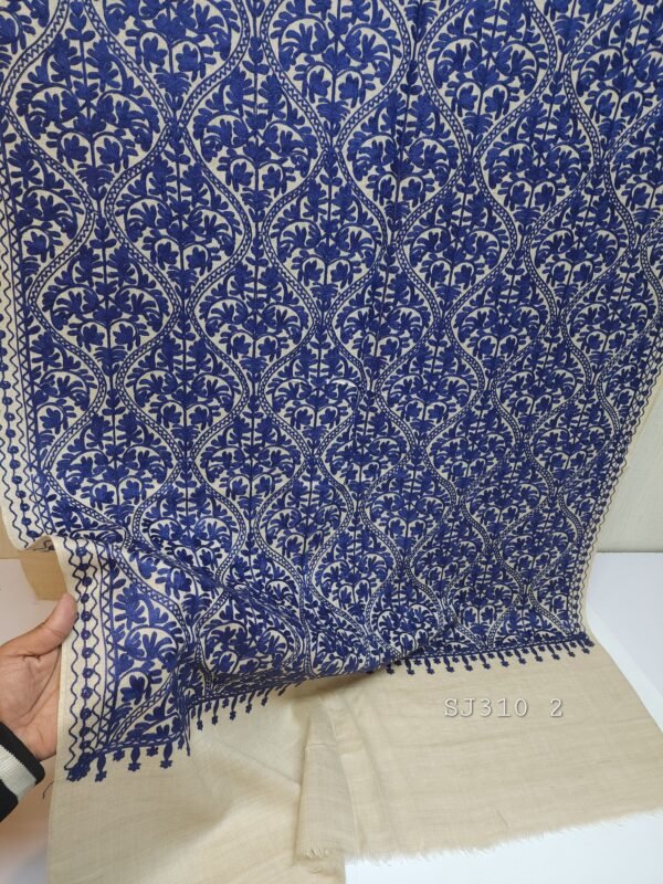 Pashmina Stole Full Embroidery Kashmiri Work in Sale Price perfect Gift 80x28 inches