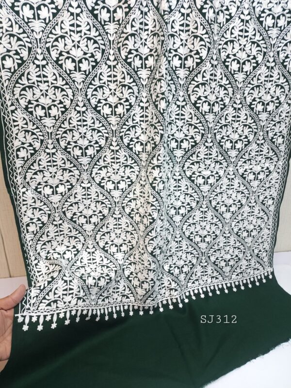 Pashmina Stole Full Embroidery Kashmiri Work in Sale Price perfect Gift 80x28 inches