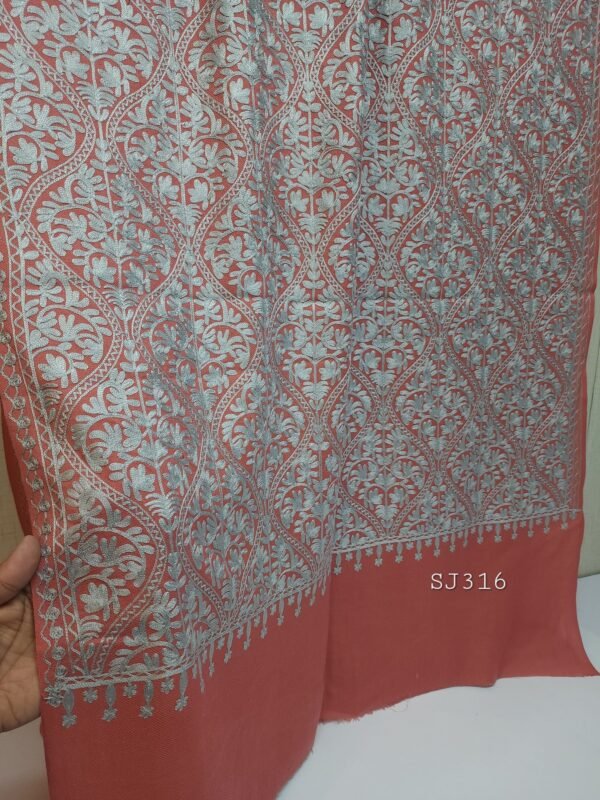 Pashmina Stole Full Embroidery Kashmiri Work in Sale Price perfect Gift 80x28 inches