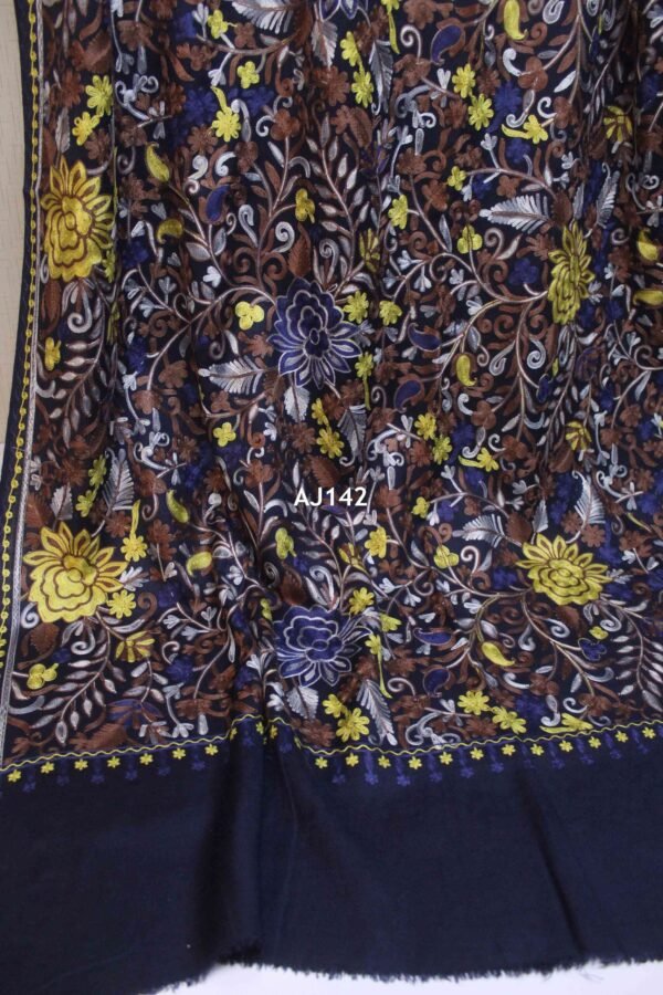 Pashmina Embroidered Shawl | Kashmiri Aar Work Multi Embroidery Perfect Gift in Sale Price