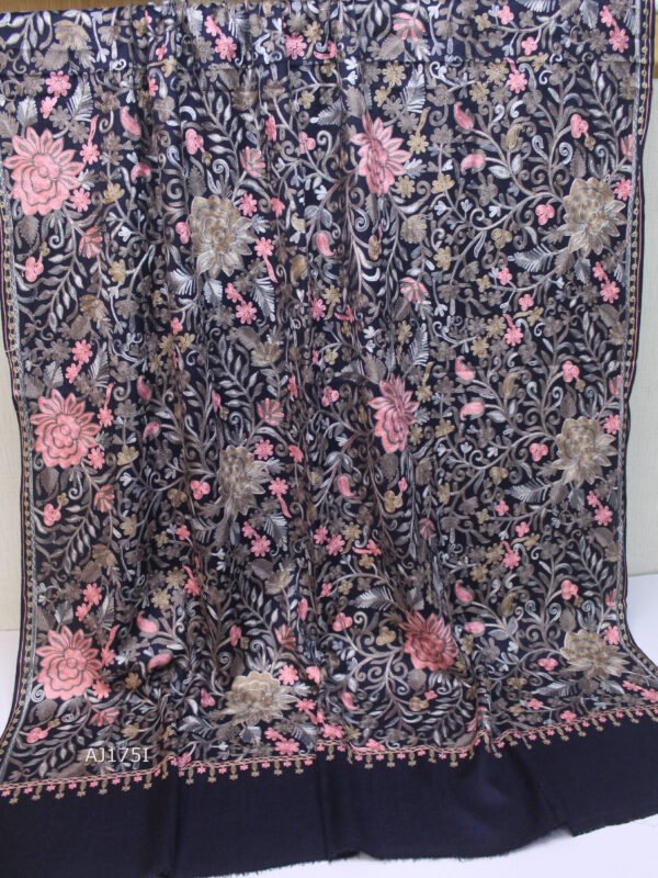 Pashmina Embroidered Shawl | Kashmiri Aar Work Embroidery Perfect Gift in Sale Price - Image 2