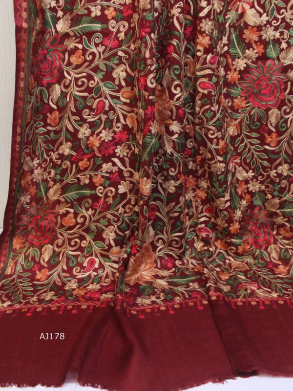 Pashmina Embroidered Shawl | Kashmiri Aar Work Embroidery Perfect Gift in Sale Price