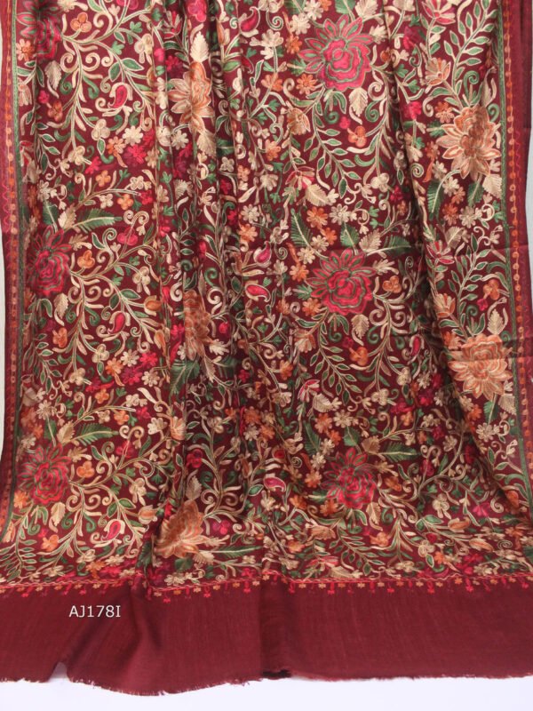 Pashmina Embroidered Shawl | Kashmiri Aar Work Embroidery Perfect Gift in Sale Price - Image 2