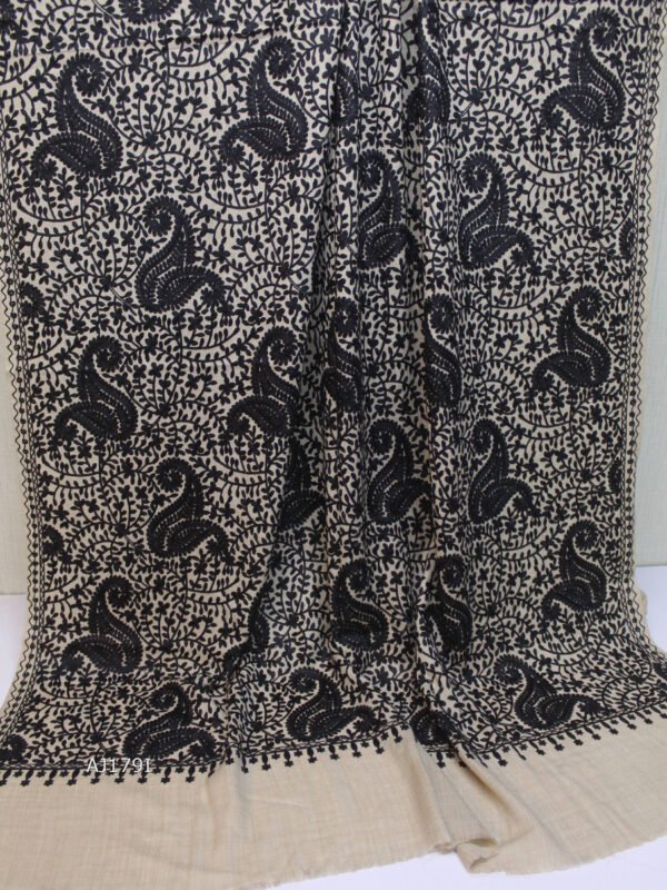 Pashmina Embroidered Shawl | Kashmiri Aar Work Embroidery Perfect Gift in Sale Price - Image 2