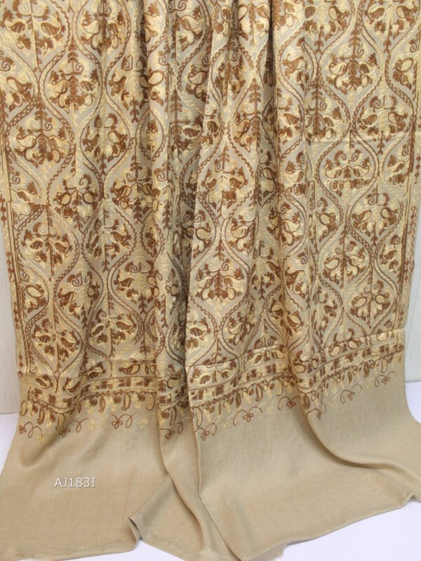 Pashmina Embroidered Shawl | Kashmiri Aar Work Embroidery Perfect Gift in Sale Price - Image 2