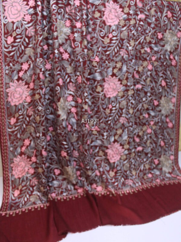 Pashmina Embroidered Shawl | Kashmiri Aar Work Embroidery Perfect Gift in Sale Price - Image 2